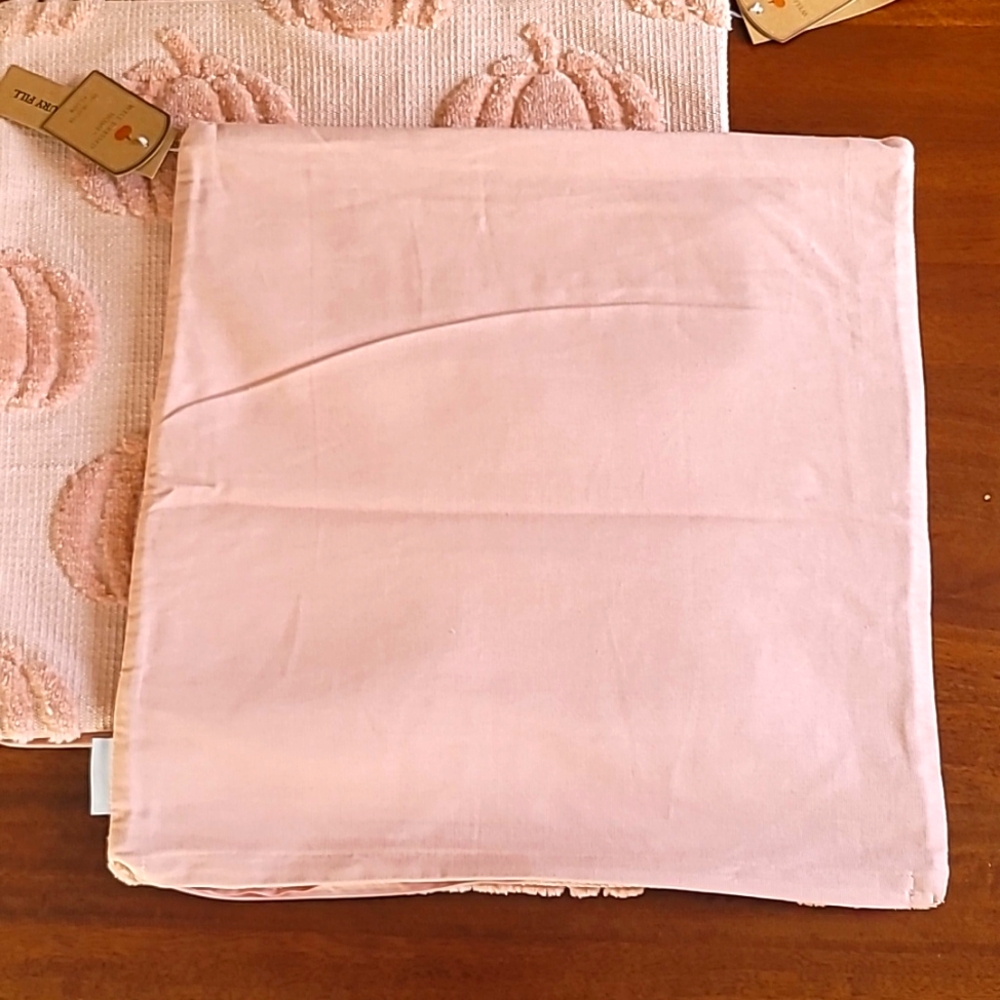 Plush Pumkin Pillow Covers Blush Pink 2 Pack, 19.5 x 19.5 - Picture 3 of 9